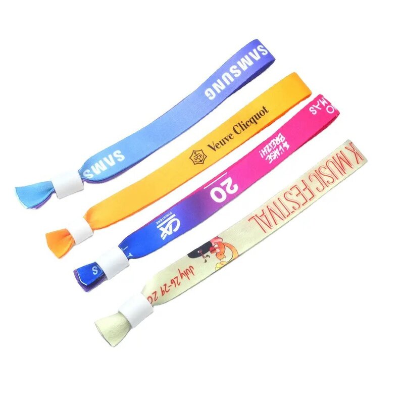 Fabric Wrist Band Factory - OEM Customised Festival Event Ribbon Holographic Vip Ticket No Minimum Order