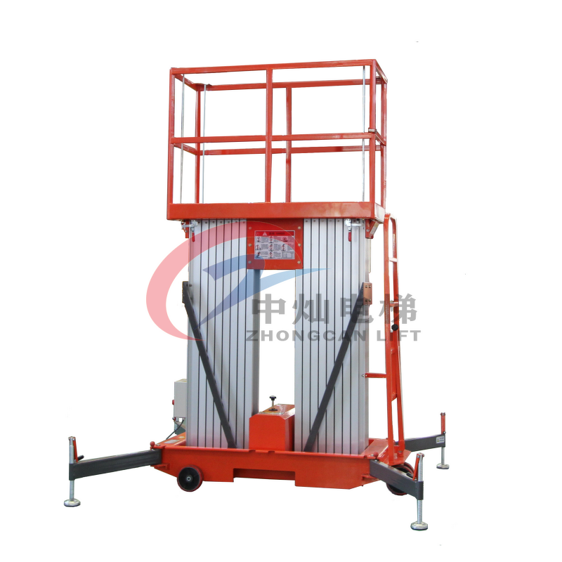 Man Lift Manufacturer - 10M Hydraulic Aluminium Portable Single/Double Mast Lift