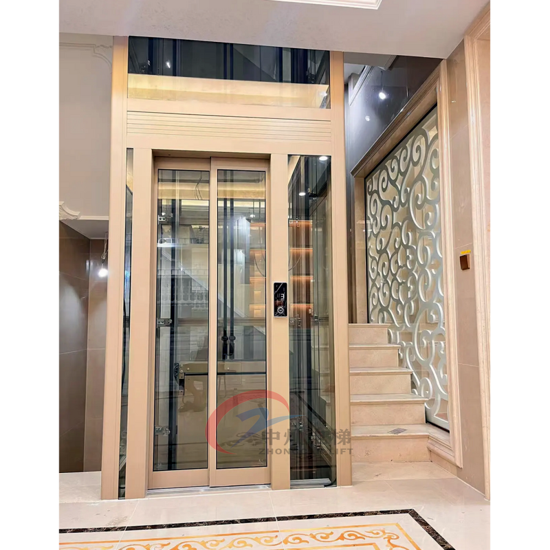 Passenger Elevator Manufacturer - 400-600kg Hydraulic Panoramic Villa Elevator