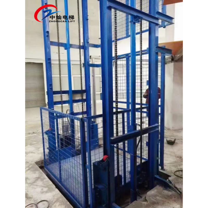Cargo Elevator Manufacturer - CE 3-12m 1000kg Hydraulic Guide Rail Lift