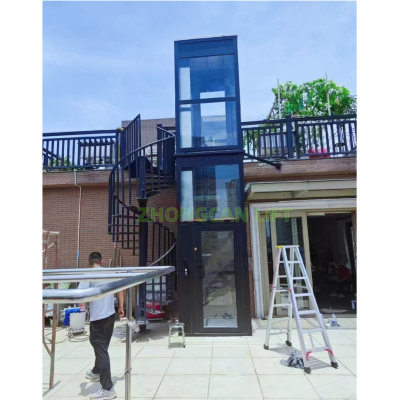 Passenger Elevator Manufacturer - Modern 4-Floor Hydraulic Home Elevator