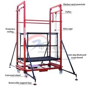 Lifting Platform Manufacturer - 6-8m Foldable Electric Scaffolding Lift Machine