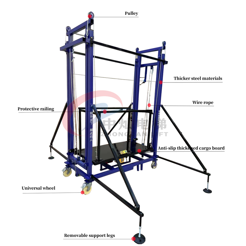 Lifting Platform Manufacturer - 6-8m Foldable Electric Scaffolding Lift Machine