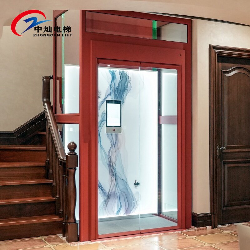 Passenger Elevator Manufacturer - 400-600kg Hydraulic Panoramic Villa Elevator