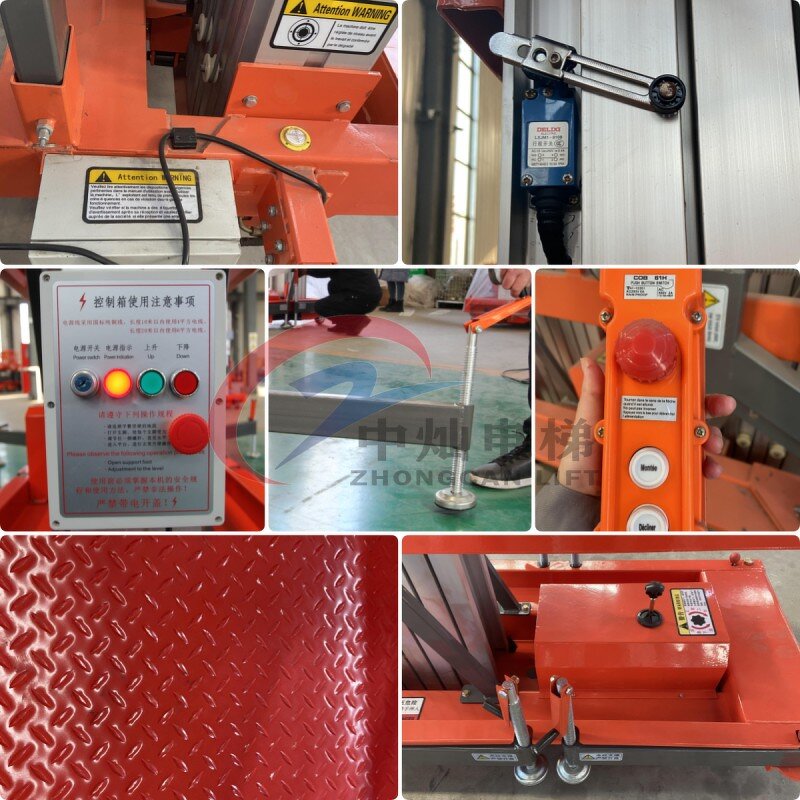 Lifting Platform Manufacturer - 8M Hydraulic Electric Single Mast Aluminum Lift