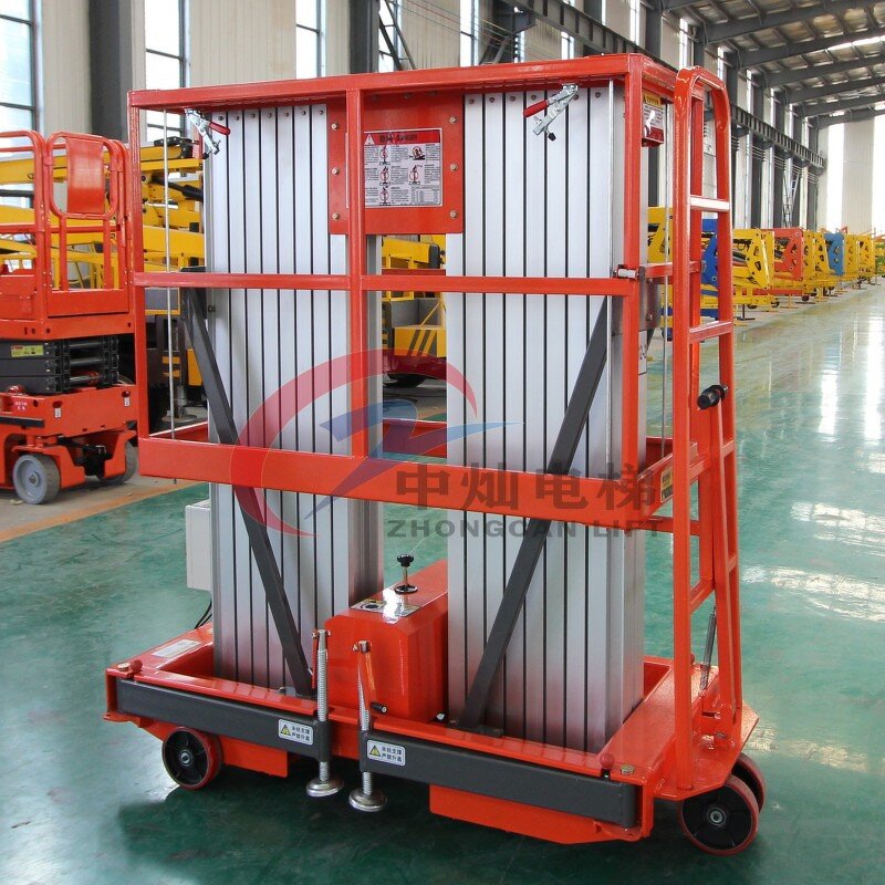 Man Lift Manufacturer - 10M Hydraulic Aluminium Portable Single/Double Mast Lift