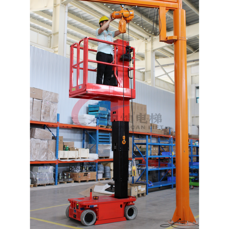 Man Lift Manufacturer - 3.6-8m Single Mast Telescopic Vertical Access Platform