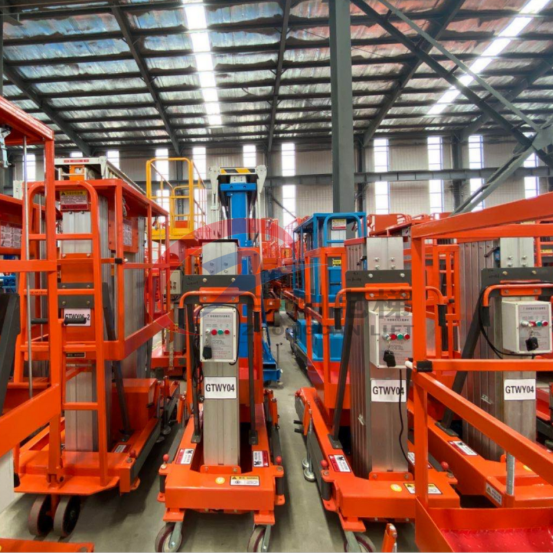 Man Lift Manufacturer - 10M Hydraulic Aluminium Portable Single/Double Mast Lift