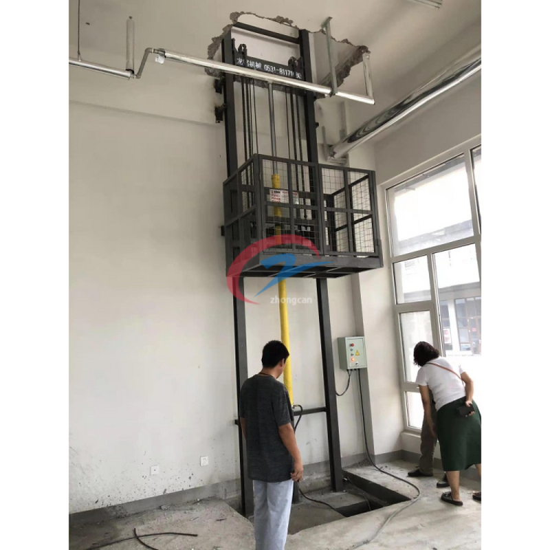Cargo Elevator Manufacturer - Electric Single Guide Rail Vertical Hydraulic Lift