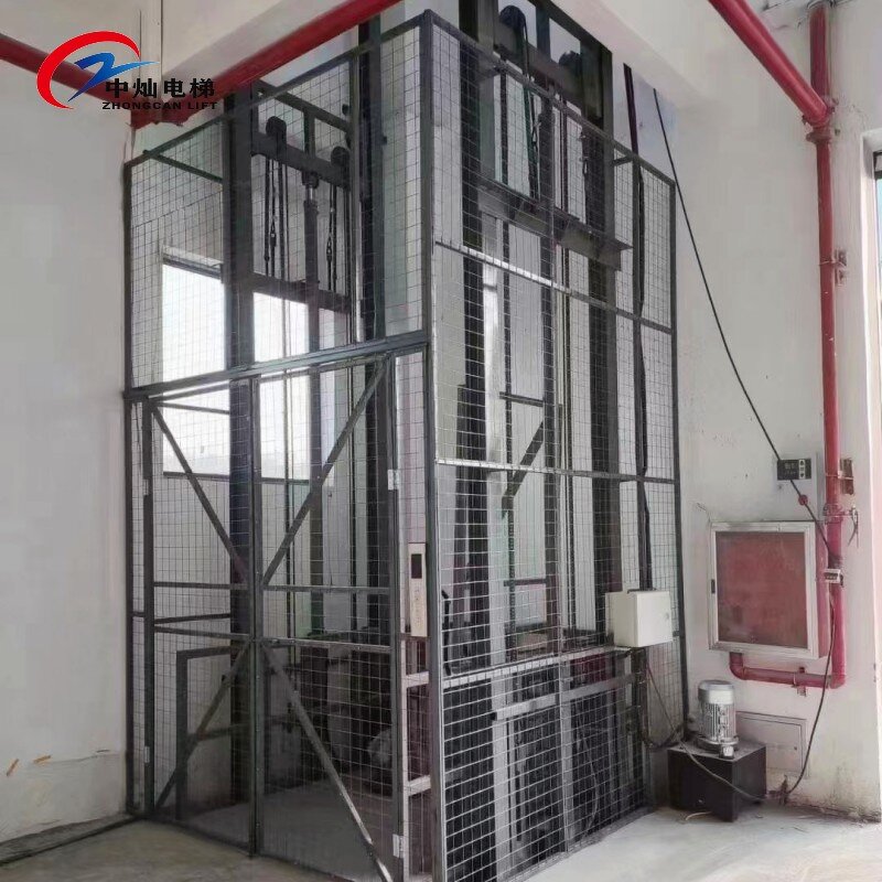Cargo Elevator Manufacturer - CE 3-12m 1000kg Hydraulic Guide Rail Lift