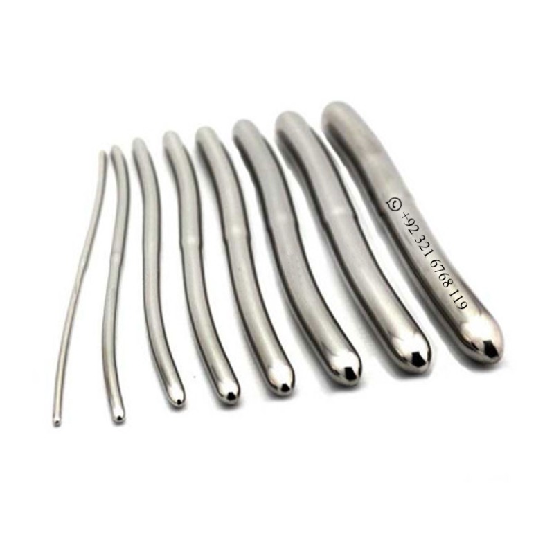Top Quality  Hegar Uterine Dilators Set of 8 Dilators 3-4 mm to 17-18mm German Stainless Steel Gynecology Instruments