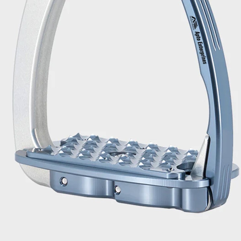 Tech Stirrups Safety Horse Riding Stirrups 12x6.5cm Lightweight Aluminum Equestrian Stirrups with Shiny Finish Shock-Absorbing