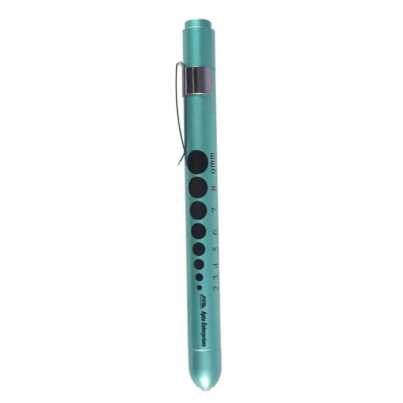 Hospital Special Led Medical Penlight Green Inspection Pen Light With Pupil Gauge For Doctors And Nurses Diagnostic Flashlight