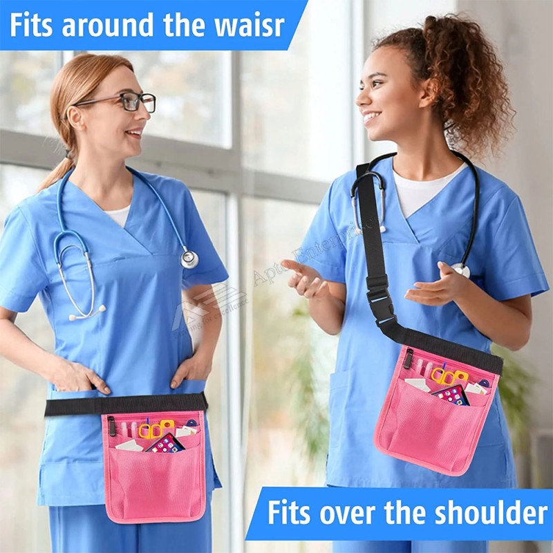 Nursing Fanny Pack Extra Roomy 9 Pockets for Nurses, Vet Tech Hip Pack Tool Pack Nurse Utility Bag
