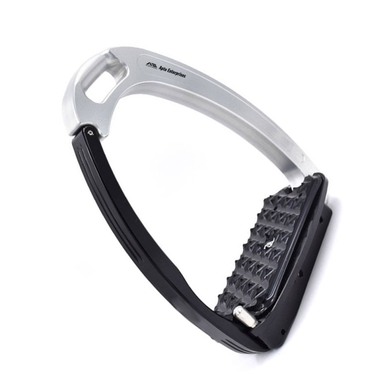 High-quality Stainless Steel Horse Riding Stirrups Black and white Equestrian Stirrups Custom Logo Option Safe & Comfortable