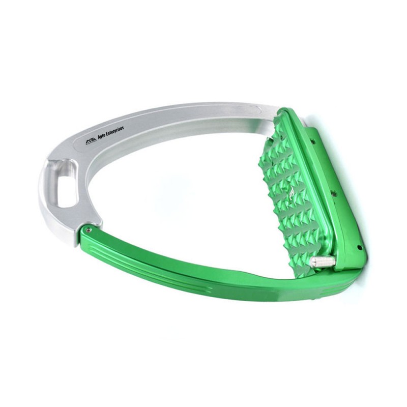 Tech Stirrups Safety Venice Sloped 12 X 6.5cm Durable Green and White Horse Riding Stirrups Premium Lightweight Equestrian