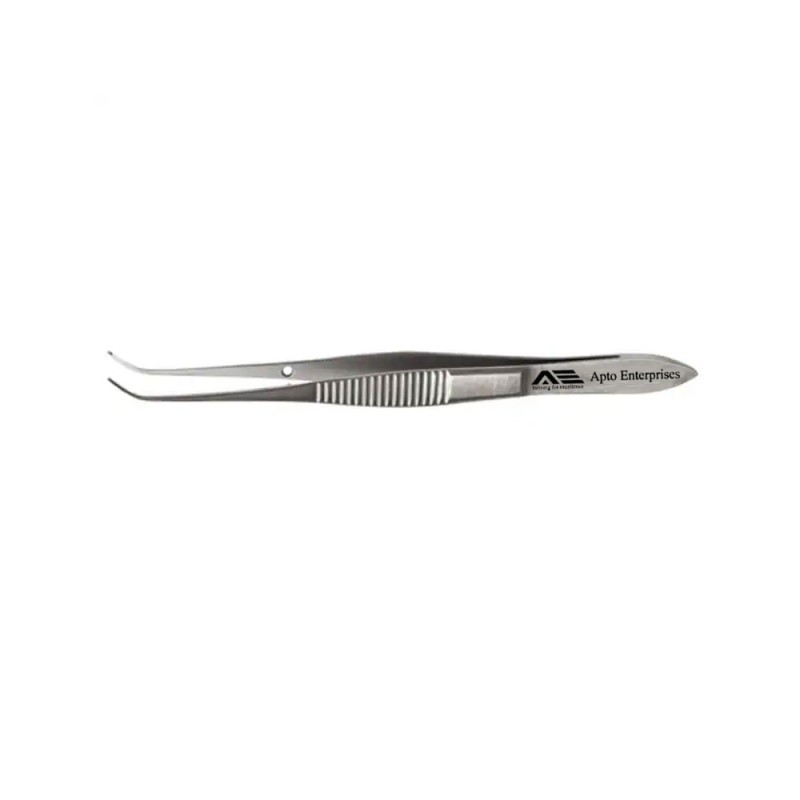 High Quality 125mm Dressing Tissue Forceps Fine Curved Serrated Jaw Manual Dissecting Perry Forceps