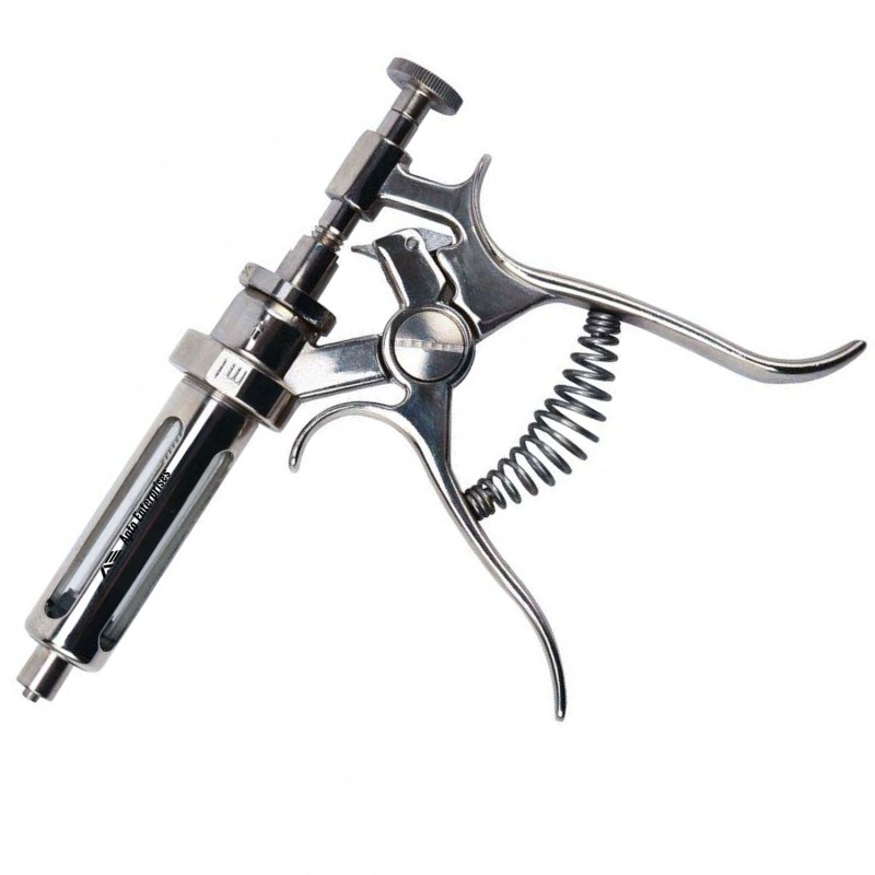 Automatic Veterinary Syringe In Stainless Steel Available In All Sizes Qualities & Types Durable Reusable Injector For Livestock