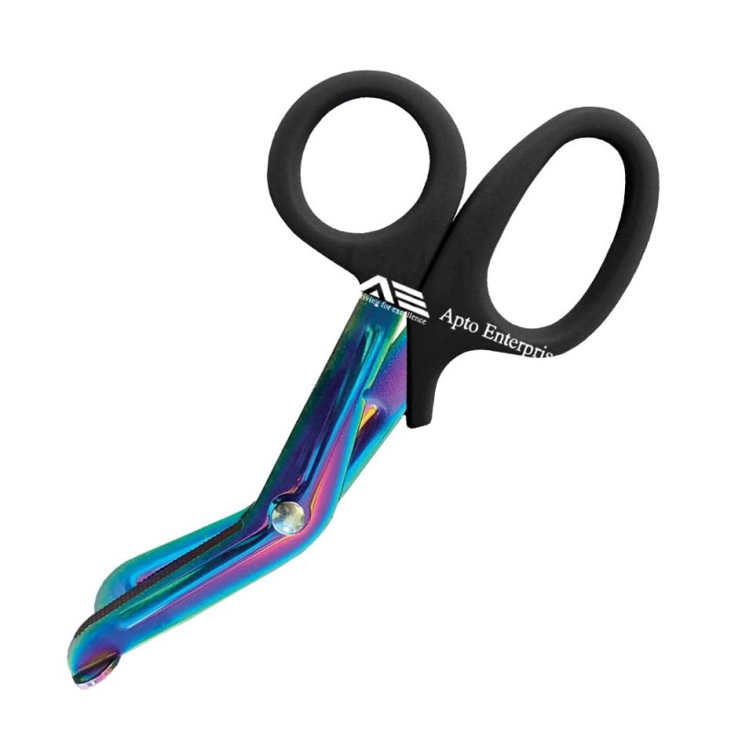 Bandage Scissors with Steel Handle and Sharp Plastic Tip CE ISO Approved High Quality Trauma Shears Basic Use Nursing Pattern