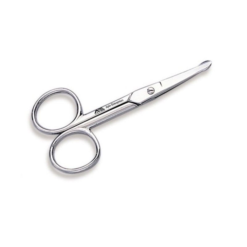 High Quality Stainless Steel 3mm Straight Tip Eyebrow and Nail Scissors Manicure Scissor with Sharp Cutting Edge