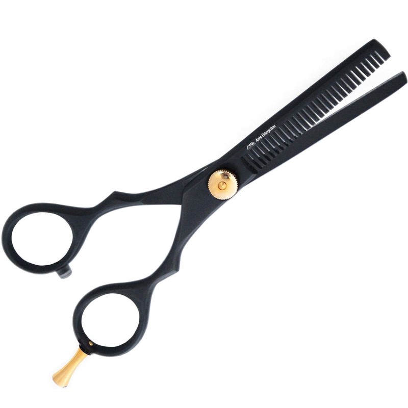 Barber Hair Thinning Shears Professional Hair Thinning Scissors Black Hairdressing Thinning Scissors for All Hair Type Black