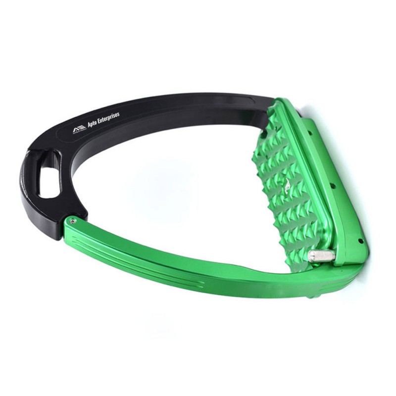 Tech Stirrups Safety Venice Sloped 12 X 6.5cm Lightweight Green and Black Riding Stirrups High-Quality Equestrian Equipment