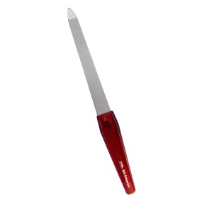 6 Pcs Premium Stainless Steel Nail File Set High Metal Sharp Pointed Tip Non-Slip Handle Double-Fold Natural Nail Care Hair Home