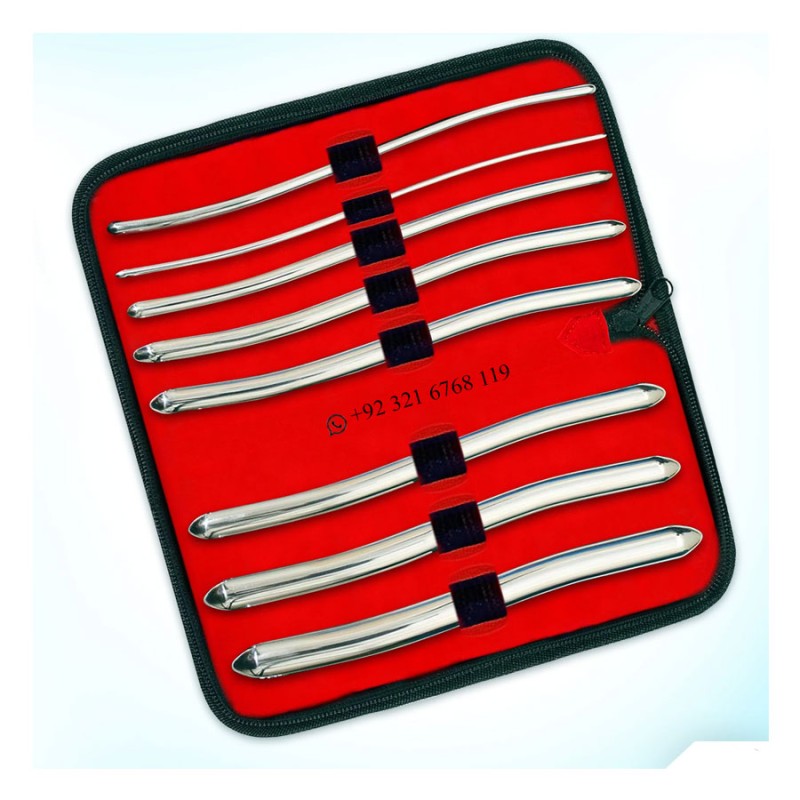 Top Quality  Hegar Uterine Dilators Set of 8 Dilators 3-4 mm to 17-18mm German Stainless Steel Gynecology Instruments