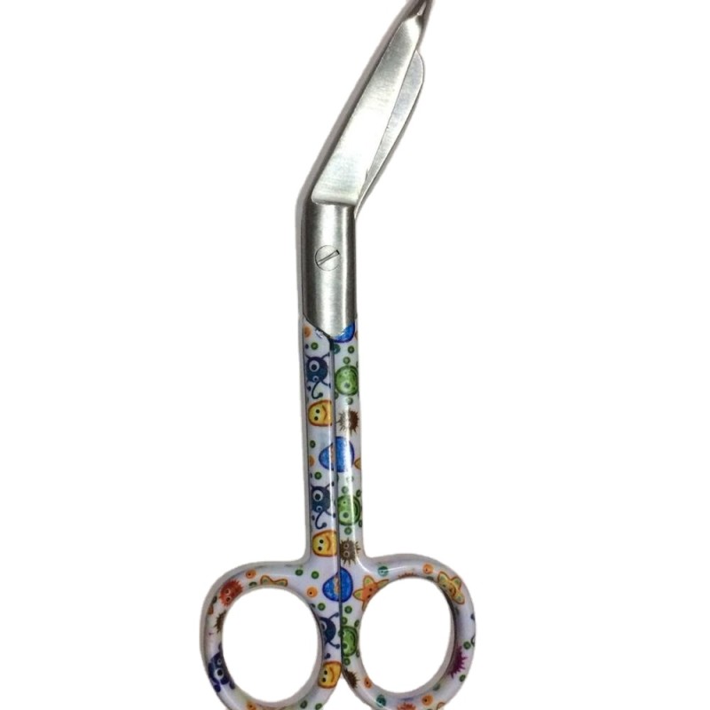 Lister Stainless Steel Bandage Scissors with Flowerpattern and with Protective Tip Easy to Use