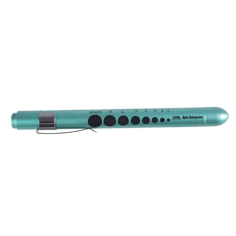 Hospital Special Led Medical Penlight Green Inspection Pen Light With Pupil Gauge For Doctors And Nurses Diagnostic Flashlight