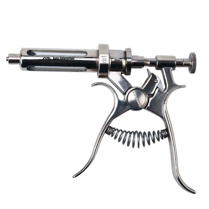 Automatic Veterinary Syringe In Stainless Steel Available In All Sizes Qualities & Types Durable Reusable Injector For Livestock
