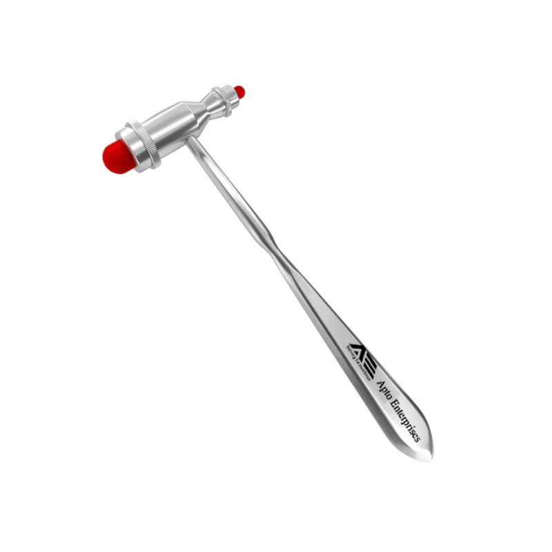 Tendon Reflex Hammer for Surgical Room Doctor Hand Tools Made of Plastic and Silicon by Apto Enterprises
