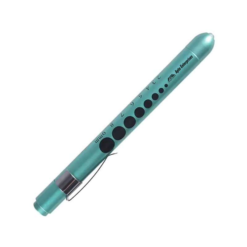Hospital Special Led Medical Penlight Green Inspection Pen Light With Pupil Gauge For Doctors And Nurses Diagnostic Flashlight