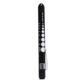 Hospital-grade Led Medical Penlight Professional Inspection Flashlight With Pupil Gauge For Doctors Nurses Black Color