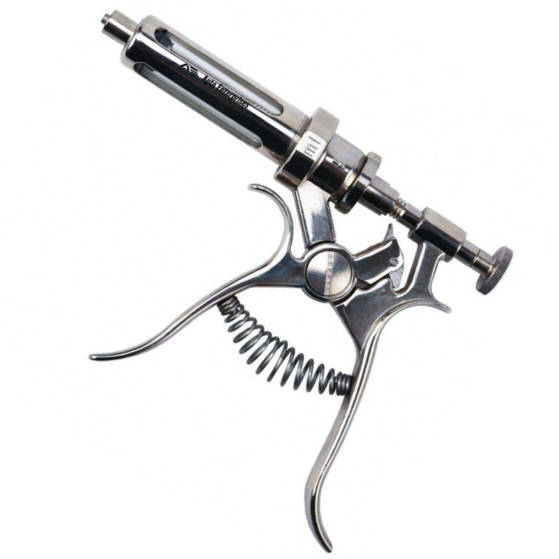 Automatic Veterinary Syringe In Stainless Steel Available In All Sizes Qualities & Types Durable Reusable Injector For Livestock