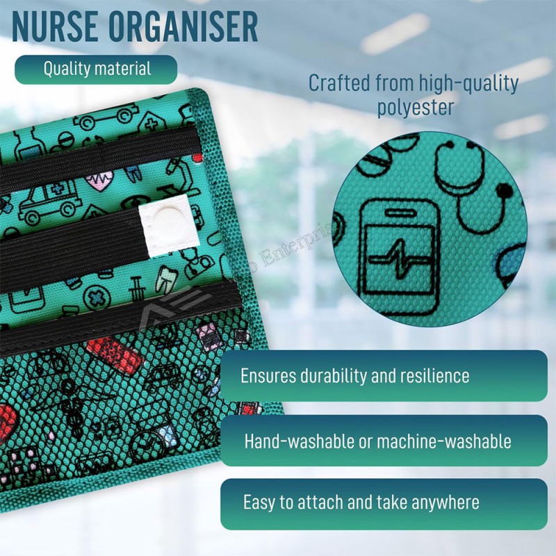 Medical Accessories Tool Case Nylon Nurse Pocket for Hospital Coat or Gown Doctor Pocket Pouch