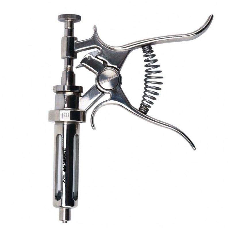 Automatic Veterinary Syringe In Stainless Steel Available In All Sizes Qualities & Types Durable Reusable Injector For Livestock
