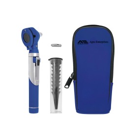 LED Fiber Optic Direct Portable Medical Otoscope With Steel Grip ENT Ear Care Diagnostic Mini Otoscope Set