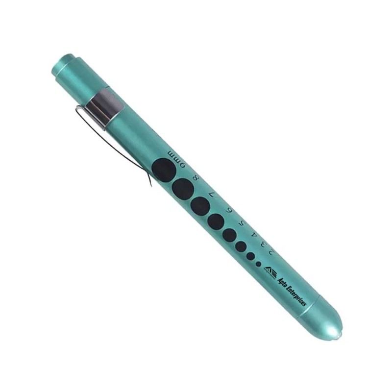 Hospital Special Led Medical Penlight Green Inspection Pen Light With Pupil Gauge For Doctors And Nurses Diagnostic Flashlight