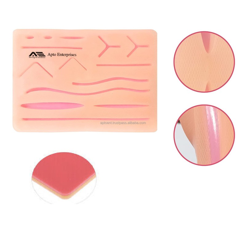 Large Silicone Suture Pad With Wounds for Nurse Training Use  Suture Training Pad Suturing Pad Medical Science