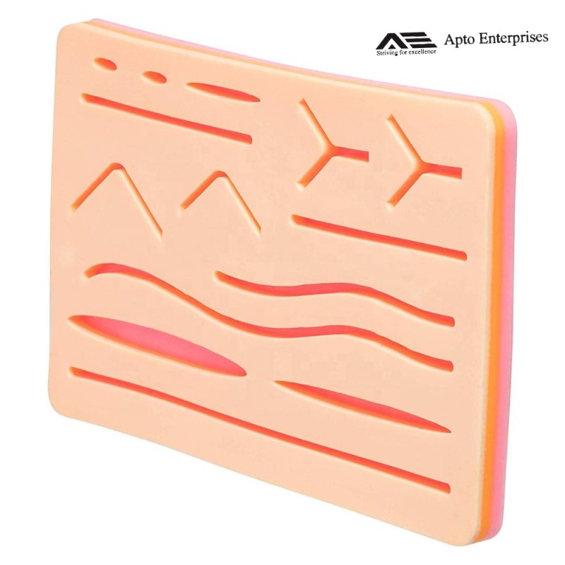 Suturing Pad for Doctor and Medical Students  with Vertical and Horizontal Mesh Layer for Different Suture Technique