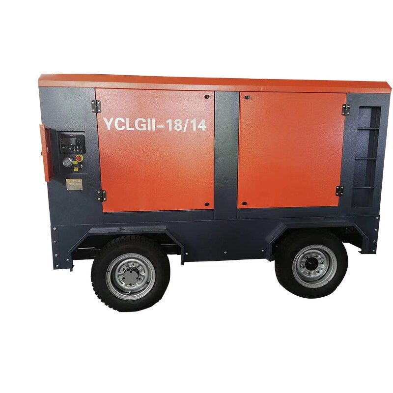 Screw Air Compressor Factory - OEM Portable Industrial with 8 Bar Diesel Engine Lubricated Air Cooled