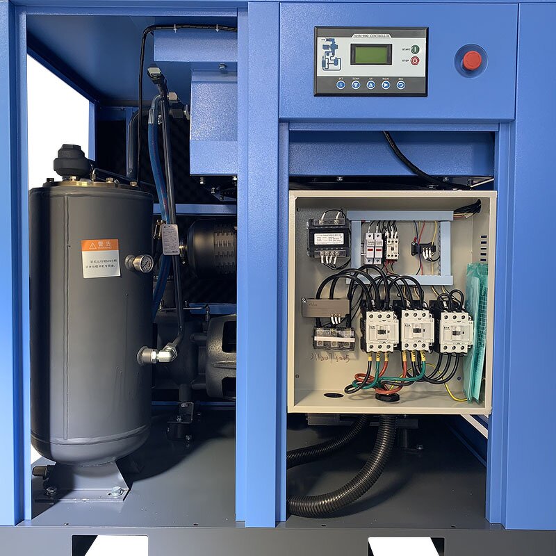 Rotary Screw Air Compressor Factory - OEM Industrial Save Energy High Efficiency 7-12bar 15-37KW