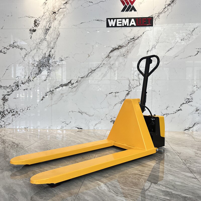 Electric Pallet Truck Manufacturer - Walking Semi Electric 1 Ton Battery Forklift