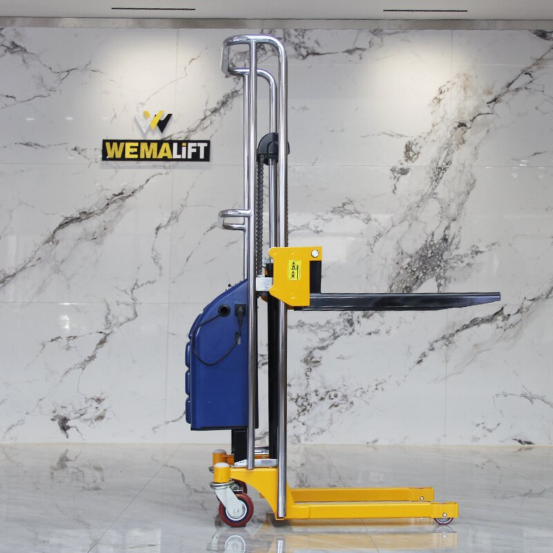 Pallet Stacker Manufacturer - Factory Price 400kg Semi Electric Mini Portable Stacker