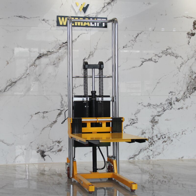 Pallet Stacker Manufacturer - Factory Price 400kg Semi Electric Mini Portable Stacker