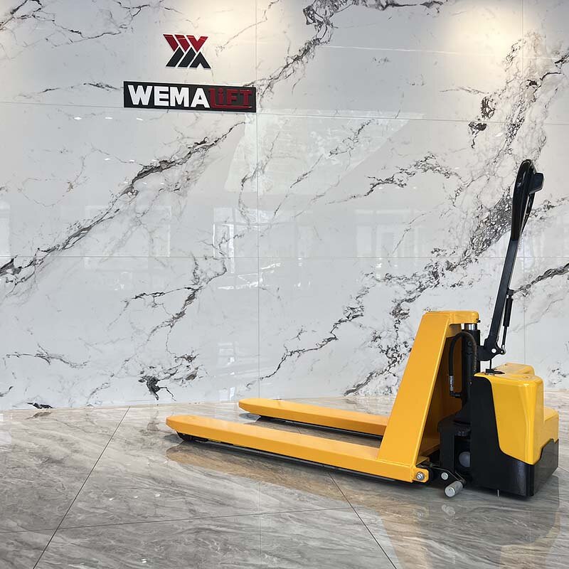 Electric Pallet Truck Manufacturer - Walking Semi Electric 1 Ton Battery Forklift