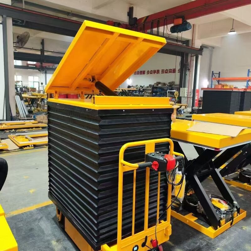Lift Table Manufacturer - Pallet Pusher Custom Scissor Lifting Mobile Platform