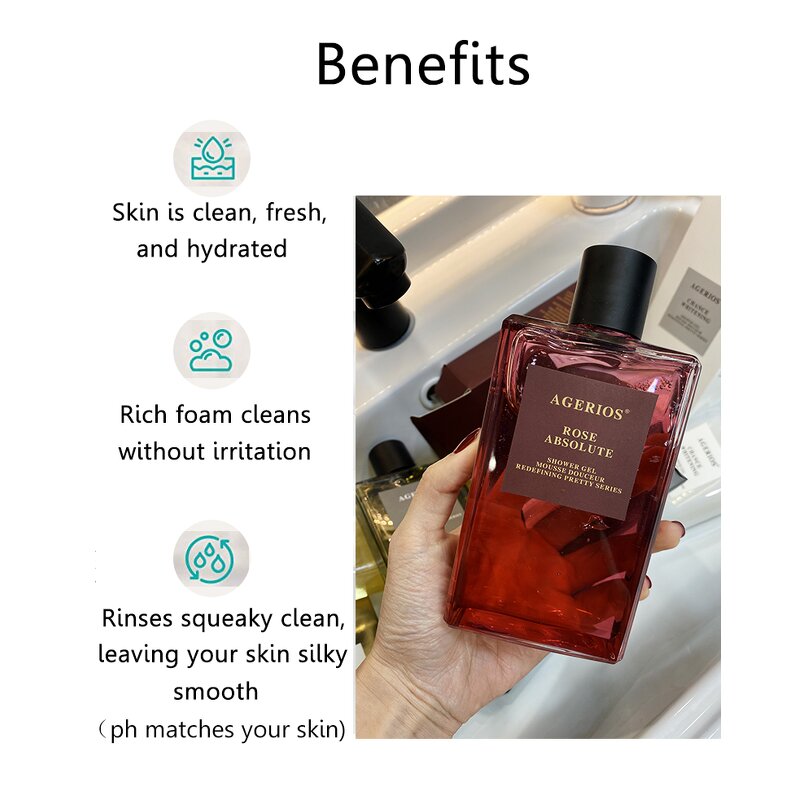 Nicotinamide Shower Gel Manufacturer - Rose Flavour Moisturizing