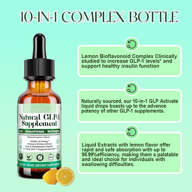 GLP-1 Drops Supplier - Natural Green Tea Bromelain Chromium for Gut Metabolism